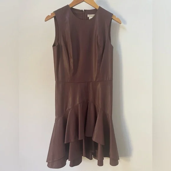 SHOSHANNA Bristol Faux Leather Minidress Size 2 NWT - Picture 4 of 10